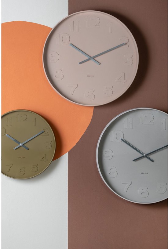 Karlsson Wandklok Mr. Grey - Grijs - Ø51cm - Wandklok