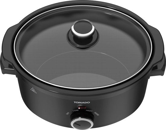 Tomado TSC3501B - Slowcooker - 3,5 liter - Keramische binnenpan - 3 warmtestanden - Warmhoudfunctie - PFAS vrij - Zwart