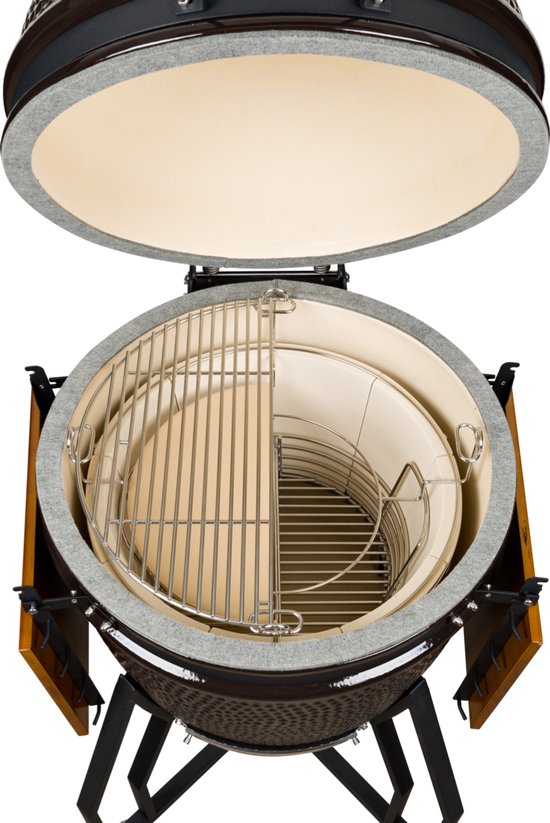 Grizzly Grills Large Lite - kamado - Ø47cm - zwart - incl kolenmand en regenhoes