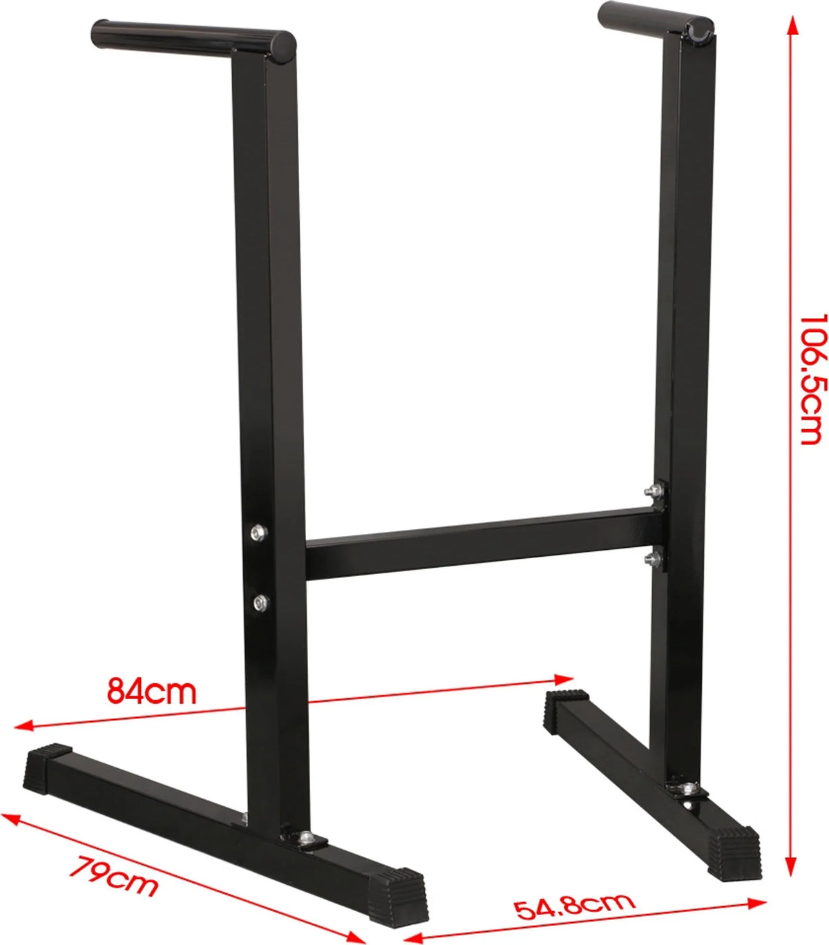 Yaheetech Krachtige Optrekstang en Dipstation 84x79x107 cm – Strak Zwart – Metaal