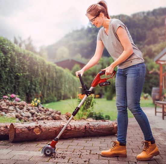Einhell Accu Voegenreiniger GE-CC 18 Li Solo - Power X-Change - 18V/Li-ion - 1200 t/min - Borsteldiameter: 10 cm - Incl. staal- en nylonborstel - Excl. accu en lader