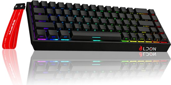 Mide68 - 65% Bedraad Gaming Toetsenbord - RGB Verlicht toetsenbord - Hall Effect Rapid Trigger Mechanisch Toetsenborden - Hot Swap - 8K Hz - 0.01mmRT - 0.125ms - Zij Bedrukte toetsen - 68 Keys -Beste prijs-kwaliteitverhouding - Edele zwarte