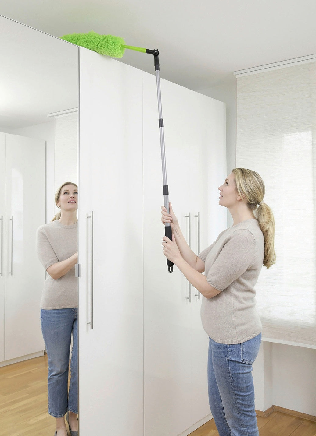 Maximex Telescopische Plumeau met 90° Knikscharnier - 56-122 cm - Werkhoogte tot 4 meter