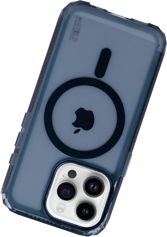 SoSkild iPhone 15 Pro Hoesje MagSafe - Defend Heavy Impact Case - Doorzichtig Magnetisch Magsafe Hoesje - Smokey Grey
