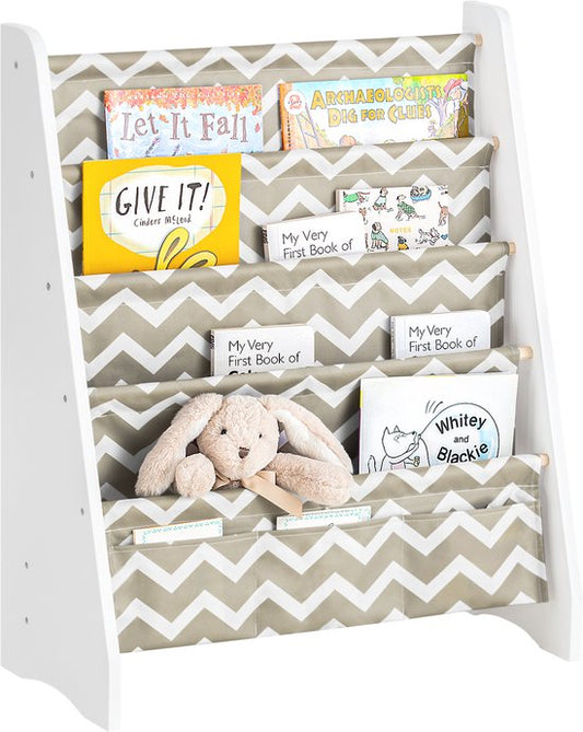 SoBuy KMB50-HG Kinderboekenkast - 7 Vakken - 63 x 28 x 76 cm - Grijs