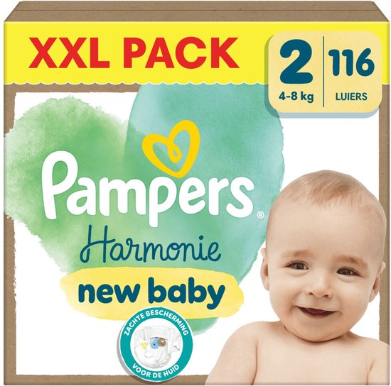 Pampers Harmonie Luiers Maat 2 (4-8kg) 116 stuks