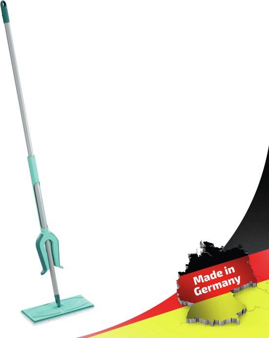 Leifheit Picobello vloerwisser M Micro Duo met steel - 33 cm wisbreedte - turqouise - grijs