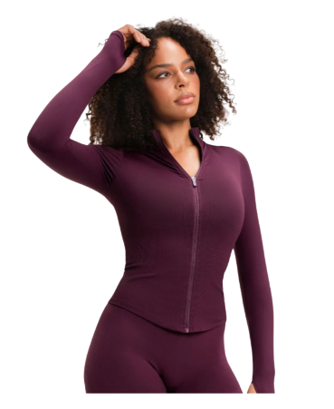 Thrivin Elevate™ Compression Long Sleeve Jacket - Winter Plum