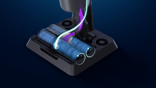 Philips - Snoerloze stofzuiger - AquaTrio Cordless 7000 Series XW7110/01 - Droog- en veegfunctie - Grijs