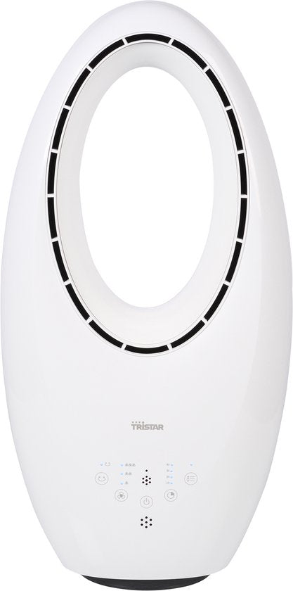 Tristar VE‑5717 Bladloze Ventilator – 60W – 3 standen – Timer – Afstandsbediening – Wit