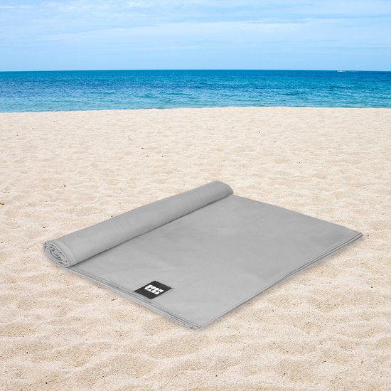 TRVLMORE Microvezel Reishanddoek Set - 2 Stuks - Large (75 x 150 cm) & Extra Large (90 x 180 cm) - Microvezel - Grijs