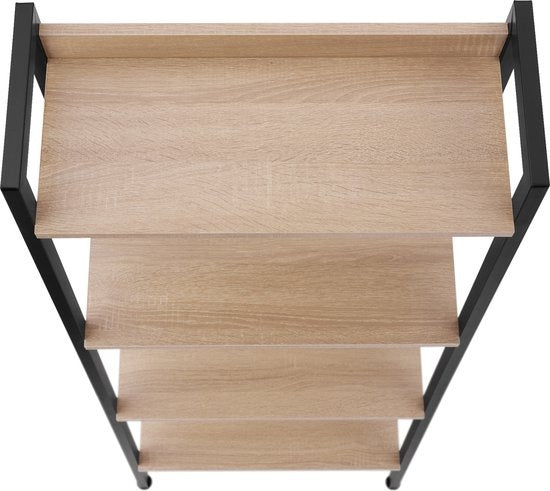 tectake - Wandrek ladderrek boekenrek Chatham - industrieel - lichtbruin - 404703