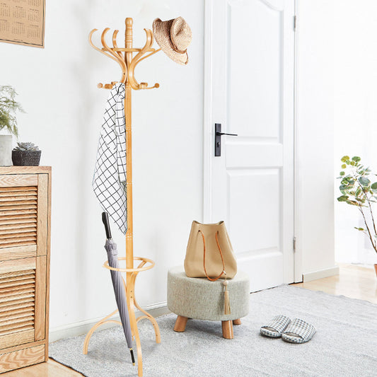 Coast Garderobe Stand Kleding Rod Garderobe met 12 Hook Brown/Black/Natural Nature
