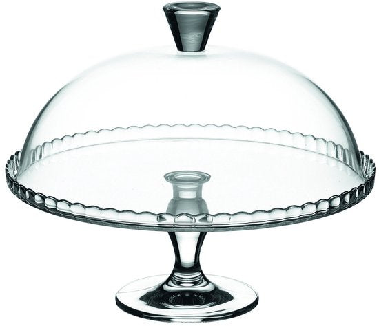 Pasabahce Plateau - Met Stolp - Glas - 32,2 cm