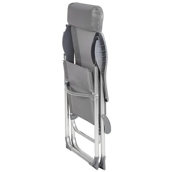 tectake® - Kampeerstoelen - Campingstoel -Tuinstoel - Opklapbaar - set van 4 - grijs - 402181