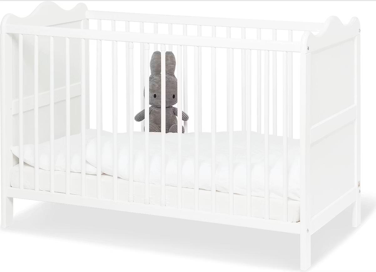 Pinolino Kinderbed Florentina 60 x 120 cm - Wit - Verstelbare bodem & Uitneembare spijlen