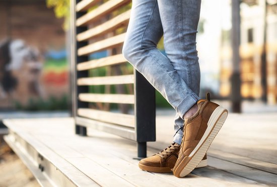 Milanoro - Comfortabele sneakers voor heren - Cognac - Maat 43