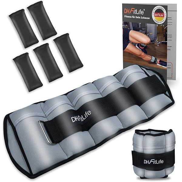 DH FitLife Enkelgewichten - Verstelbaar 0,5-4,5 kg - Set van 2 - Reflecterend