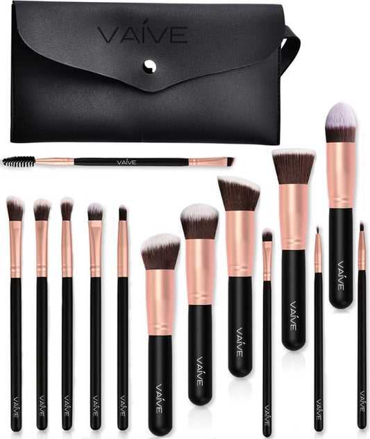 VAIVE Make Up Kwasten Set - Foundation Kwast - Oogschaduw Borstels - Poederkwast - Makeup Kwasten - Kwastensets - Wenkbrauw Borstel