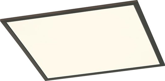 Trio leuchten - LED Plafondlamp - Plafondverlichting - 31W - Warm Wit 3000K - Dimbaar - Vierkant - Zwart - Aluminium