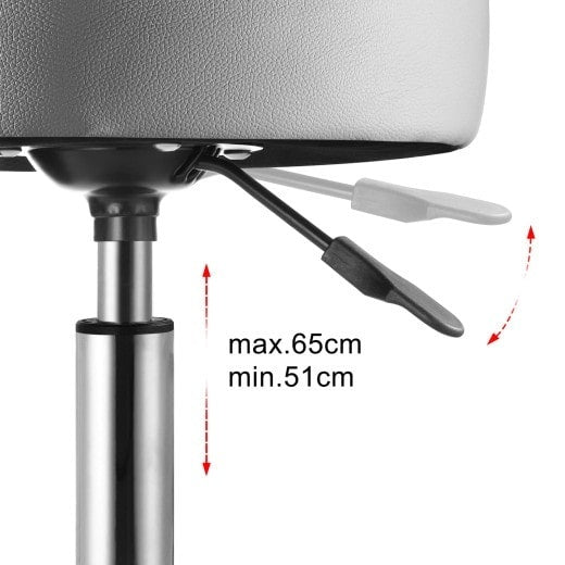 Casaria Rolkruk - Hoogte Verstelbaar - 51-65cm - Grijs