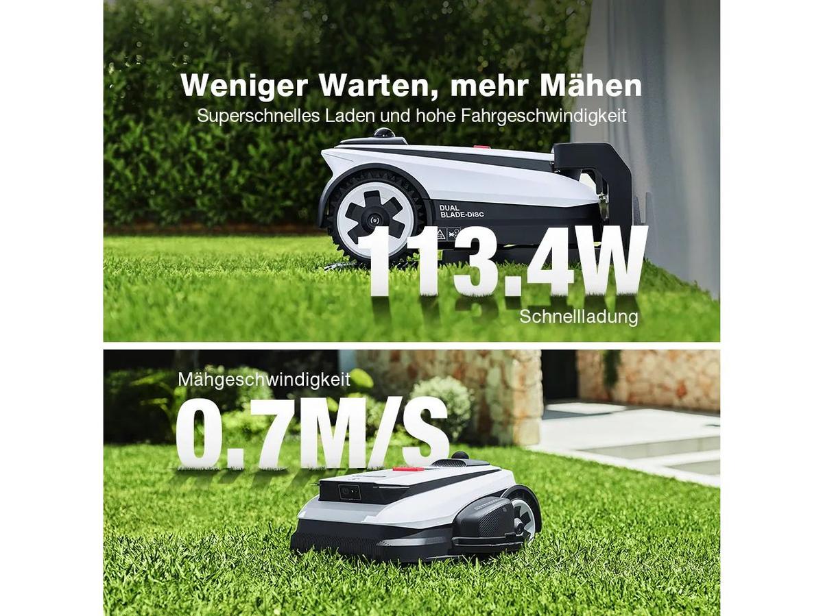 Ecovacs GOAT A1600 LiDAR PRO Robotmaaier - Inclusief Accu en Laadstation - Maait tot 1600 m²