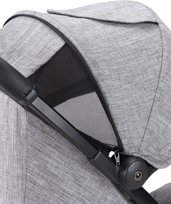 NilaFee™ MaxComfort - Buggy - Tot 25 kg - Plooibuggy - Kinderwagen - Inklapbaar - Vlek en waterafstotend - Grijs