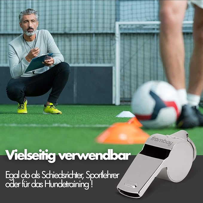 Fluitje - Fluitje met innovatieve [AirSpin] bal I Scheidsrechtersfluitje I Signaalfluitje I Fluitje I Fluitje voor noodgevallen I Fluitje voor sportlessen I Fluitje voor kinderen