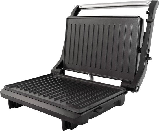 Tomado TGC2001S - Kleine contactgrill - Tosti apparaat - PFAS vrij - Zwart/rvs - 750 watt
