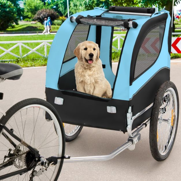 Coast Dog Trailers voor fietsen PET -trailer voor fiets 40 kg veerkrachtig blauw
