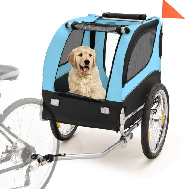 Coast Dog Trailers voor fietsen PET -trailer voor fiets 40 kg veerkrachtig blauw