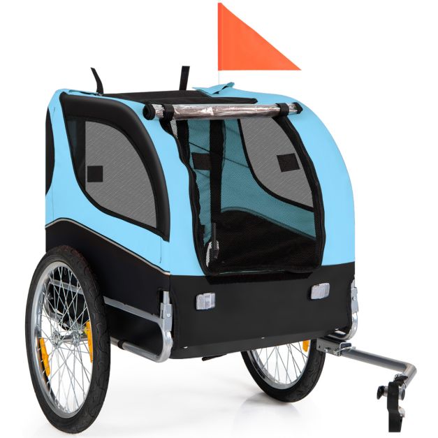 Coast Dog Trailers voor fietsen PET -trailer voor fiets 40 kg veerkrachtig blauw