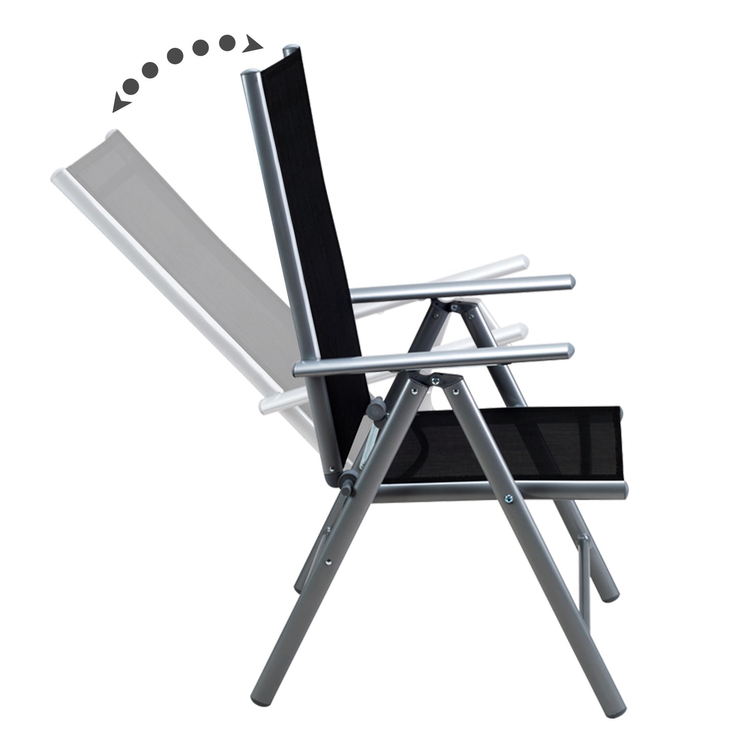 Casaria Tuinset Bern – 8 Personen Aluminium 8 Stoelen 1 Tafel - Zilver