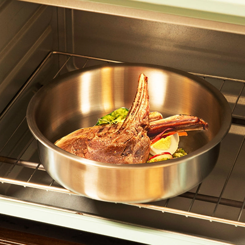 Maxcook diep bord van 304 roestvrij staal - 16 cm