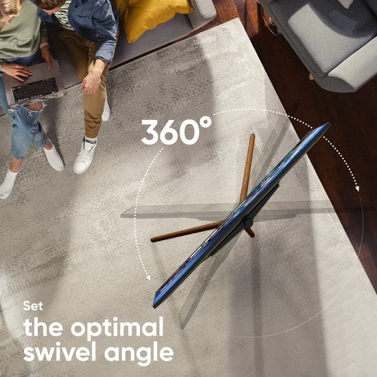 ONKRON - Statief TV-Standaard - Voor Schermen van 32-65 Inch - In Hoogte Verstelbaar - Max VESA 400x400 mm