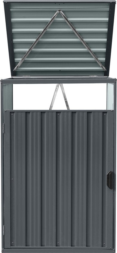 AXI Owen metalen Containerombouw Antraciet - Kliko ombouw voor 1 afvalcontainer – Max. 240L – Goede ventilatie