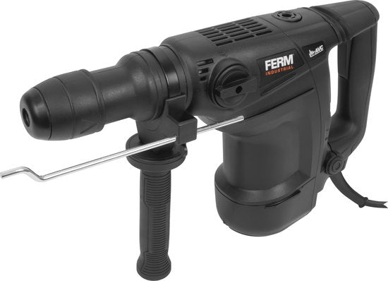 FERM Industrial – HDM1043P - Boorhamer – 1100W - Slagkracht 1-7 Joule - 6kg - Multi speed – Hamerboren - Beitelen - Roterend beitelen - SDS-max boorkop - Soft start - Variabele snelheid - Opbergkoffer -