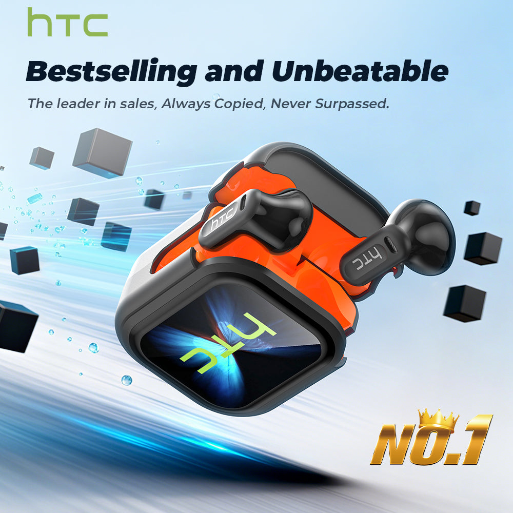 HTC NE20 draadloze oordopjes met AI-vertaling - Bluetooth 5.4 - LED-display