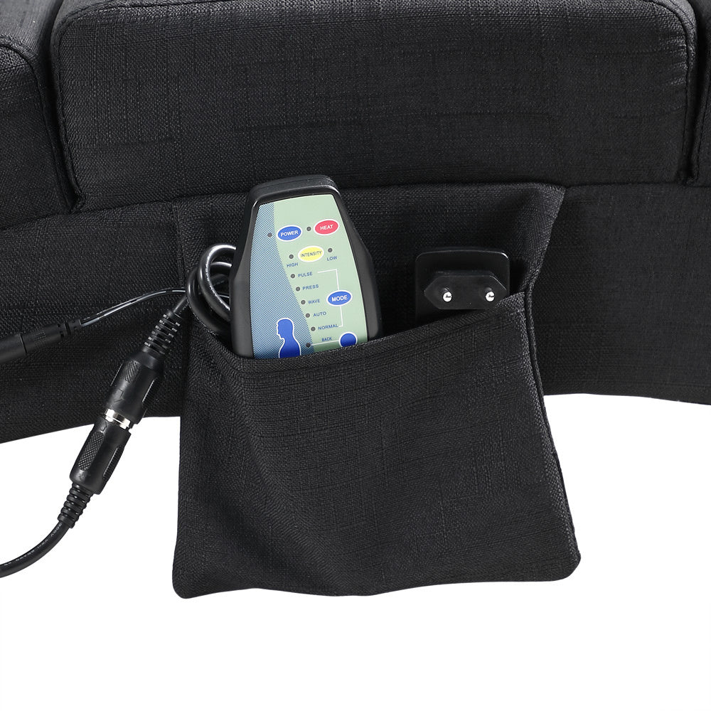 Casaria Relaxfauteuil - Massage en Verwarmingsfunctie Stof - Antraciet