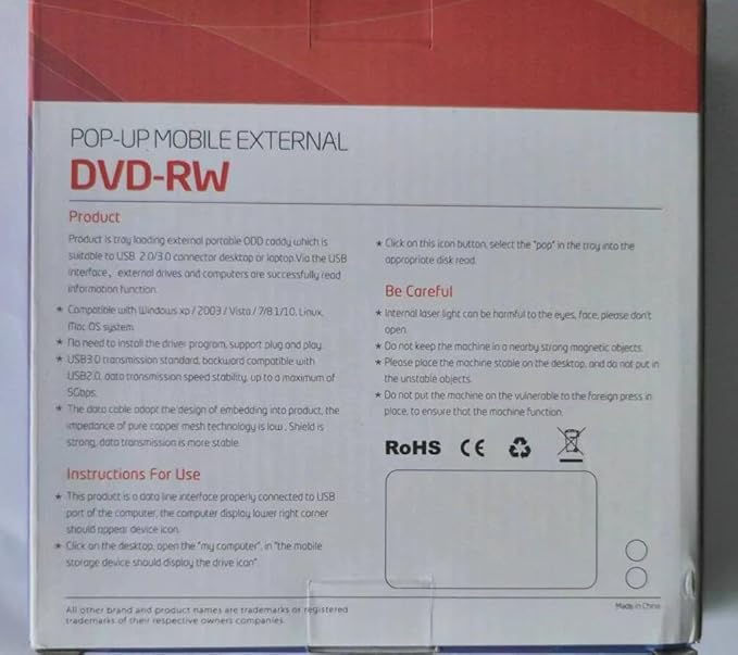 CYBERNOVA Ultra Slim Externe USB 3.0 Type-C DVD-brander