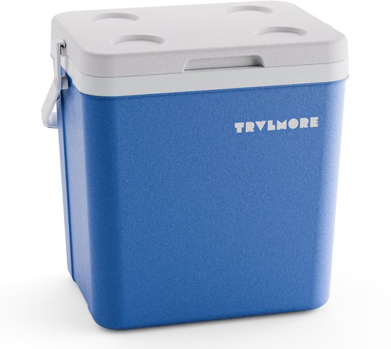 TRVLMORE Koelbox 26L - 65 Uur Koeling - Frigobox - Inclusief 2 Koelelementen - Blauw