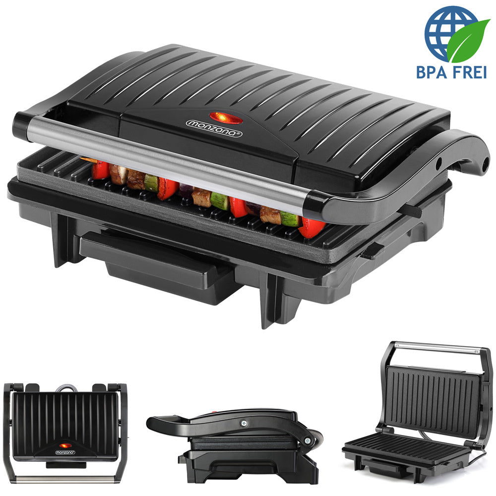 Monzana Contactgrill zwart 1500W
