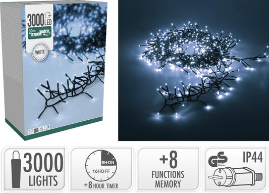 Treecluster – Kerstboomverlichting 3000 LED – Wit