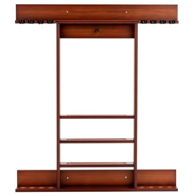Costway Biljartkeurek – Wandmontage & 8 Keuclips – 79 x 8 x 91 cm – Bruin