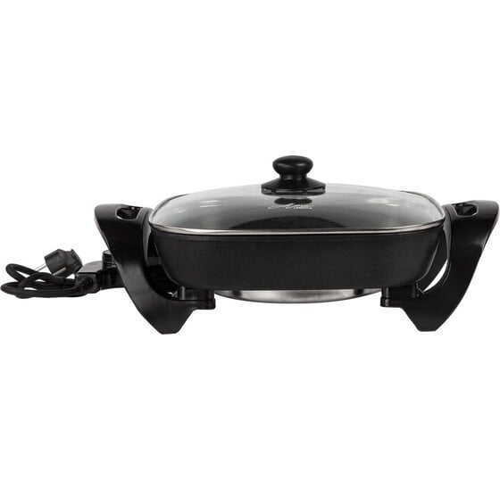 Skoov Hapjespan – 2-in-1 Elektrische BBQ Grill met Hotpot - Met Deksel – Multifunctionele Smokeless Non-stick Pan – Indoor Grill & Fondue