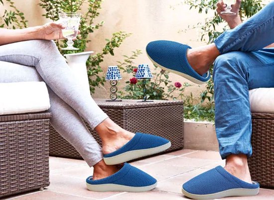 Stepluxe Gel Slippers – Anti-vermoeidheid Comfort Slippers – Blauw – Maat 41/42