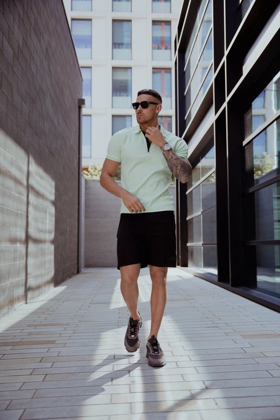 AB Lifestyle Platinum Poloshirt Heren - Slim Fit - Pastel Green - Maat XS