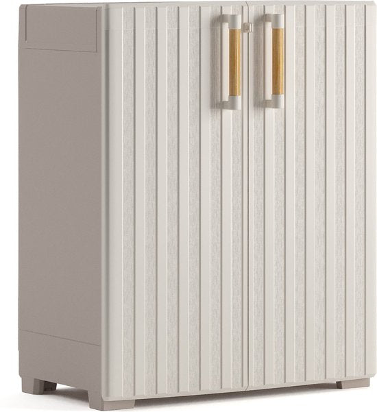 Keter - Opbergkast - Groove - laag - beige - zandkleurig
