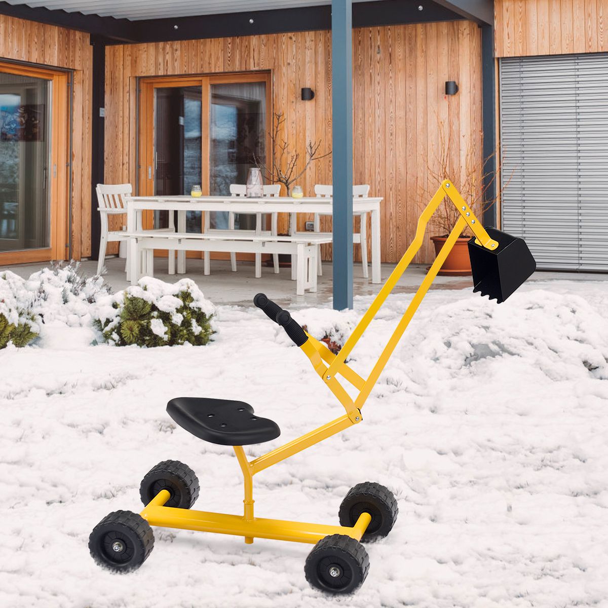 Coast Graafmachine voor kinderen - 360° draaibare stoel - Metalen frame - Geel