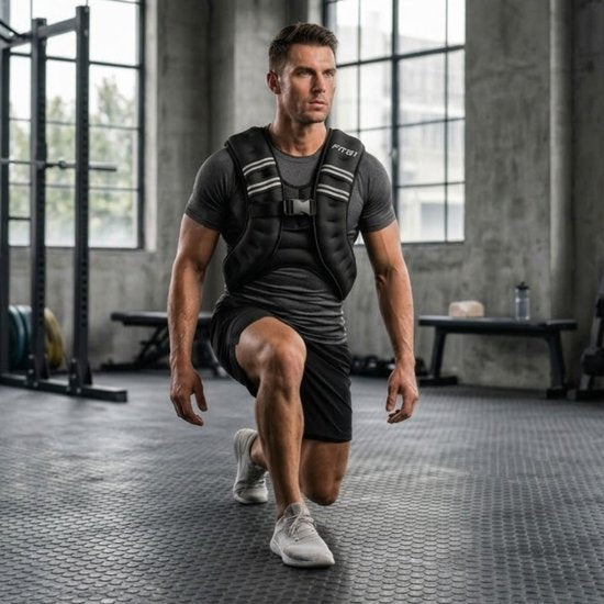 Fitby Gewichtsvest 10KG - Hardloopvest - Weighted Vest - Gewichtsvesten - Gewichten - Verstelbaar - Krachtraining & Crossfit - Cardio - Zwart